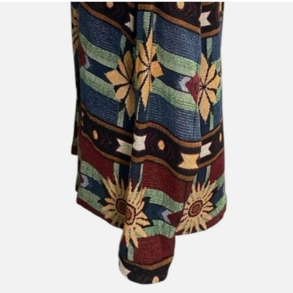 Vintage Painted Pony Western USA Made Jacket Woven Knit Tapestry Blazer One Size - Picture 9 of 12